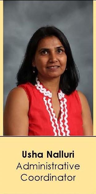 Usha Nalluri, Support Coordinator Usha Nalluri, Support Coordinator
