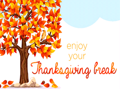  Thanksgiving Break Button