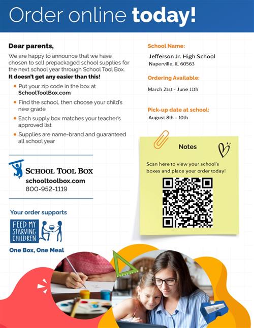Go to SchoolToolBox.com to order school supplies for the 2023-2024 school year