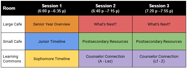 25-26 Parent U Schedule